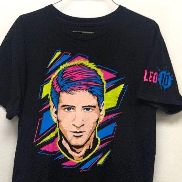 Lionel Messi Cartoon #10 Argentina Mens size Large T-Shirt - Picture 6 of 7
